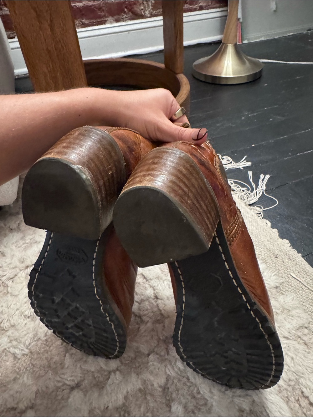 Frye Brown Leather Chelsea Bootie - Picture 6 of 7